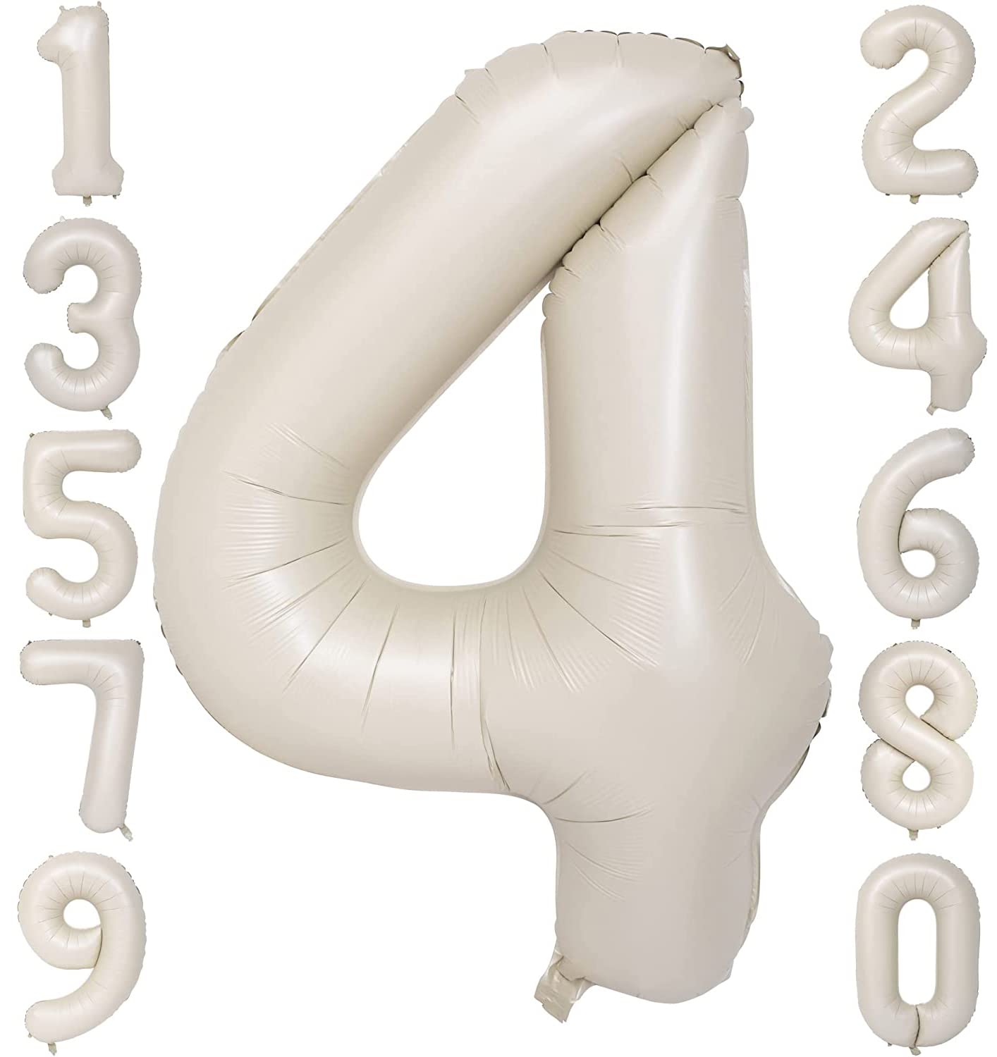 Red 0 balloon 40 Inch Giant Helium Foil Number 0 to 9 Red Balloon Birthday Wedding Party Digital Decorations (Number 0) — view 506