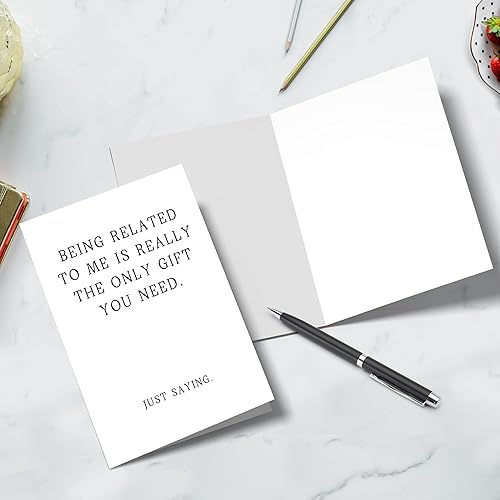 Miniatura 3 de Heollaok Divertida tarjeta de cumpleaños para hermano y hermana, linda tarjeta de cumpleaños de broma para primo o sobrina, tarjeta de feliz