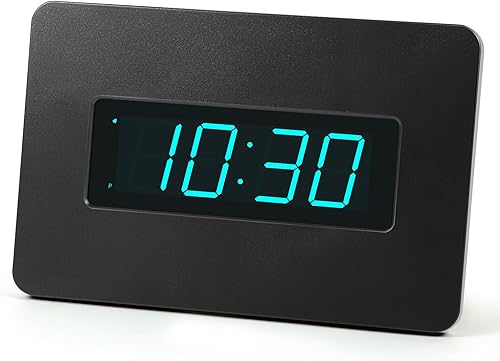 Miniatura 8 de Timegyro Reloj despertador digital LED de pared, pantalla de tiempo LED de 1.4 pulgadas, reloj opetado de batería, brillo ajustable para dormitorio,