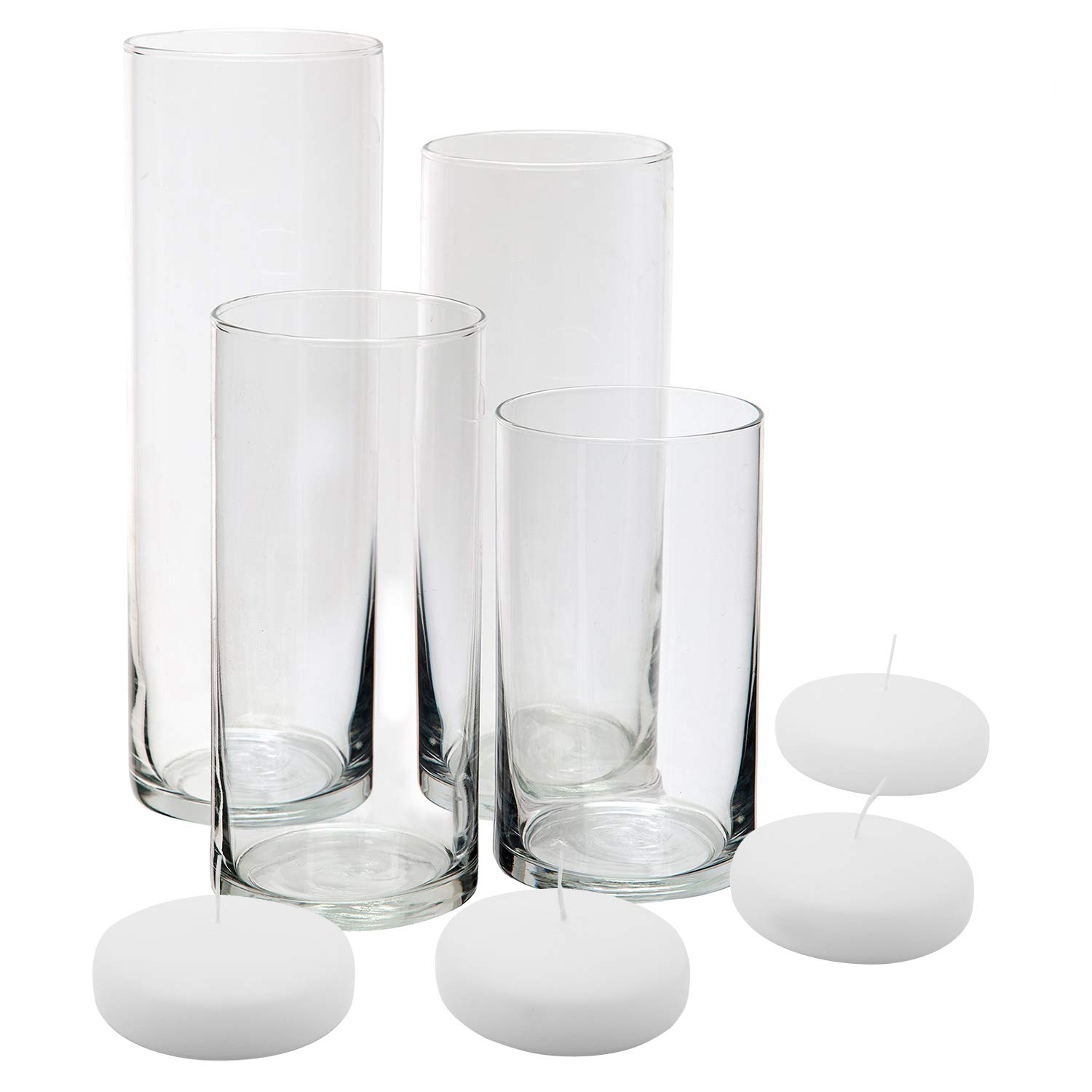 Buy Royal Imports Glass Cylinder Flower Centerpiece Vases SET OF 4