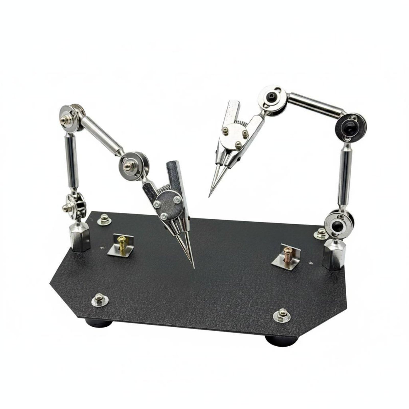predolo Terza Mano Saldatura Base Stabile Morsetto Flessibile Saldatura Resistente Supporto Saldante con Pinze per Gioielleria, Doppia Testa