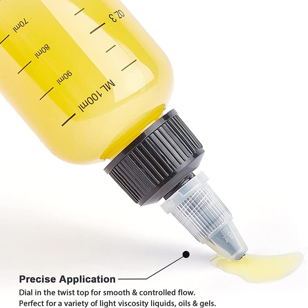 20/30/50Pcs 30-500ML Empty Clear Plastic Graduated Squeeze Bottles Hair Oil Applicator Bottle Travel Container With Twist Cap For Pigment Liquid Inks Oils Juice Refillable Sample (30ml,30)