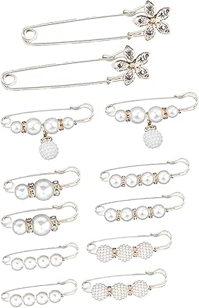 80x Broschennadeln Safety Pin - 5 Größen Gold & Silber Für DIY Schmuck