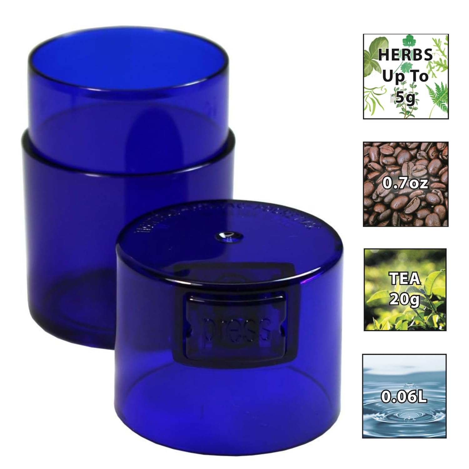Tightpac America 12-Ounce Vacuum Sealed Dry Goods Container - Black Airtight Storage - View #11