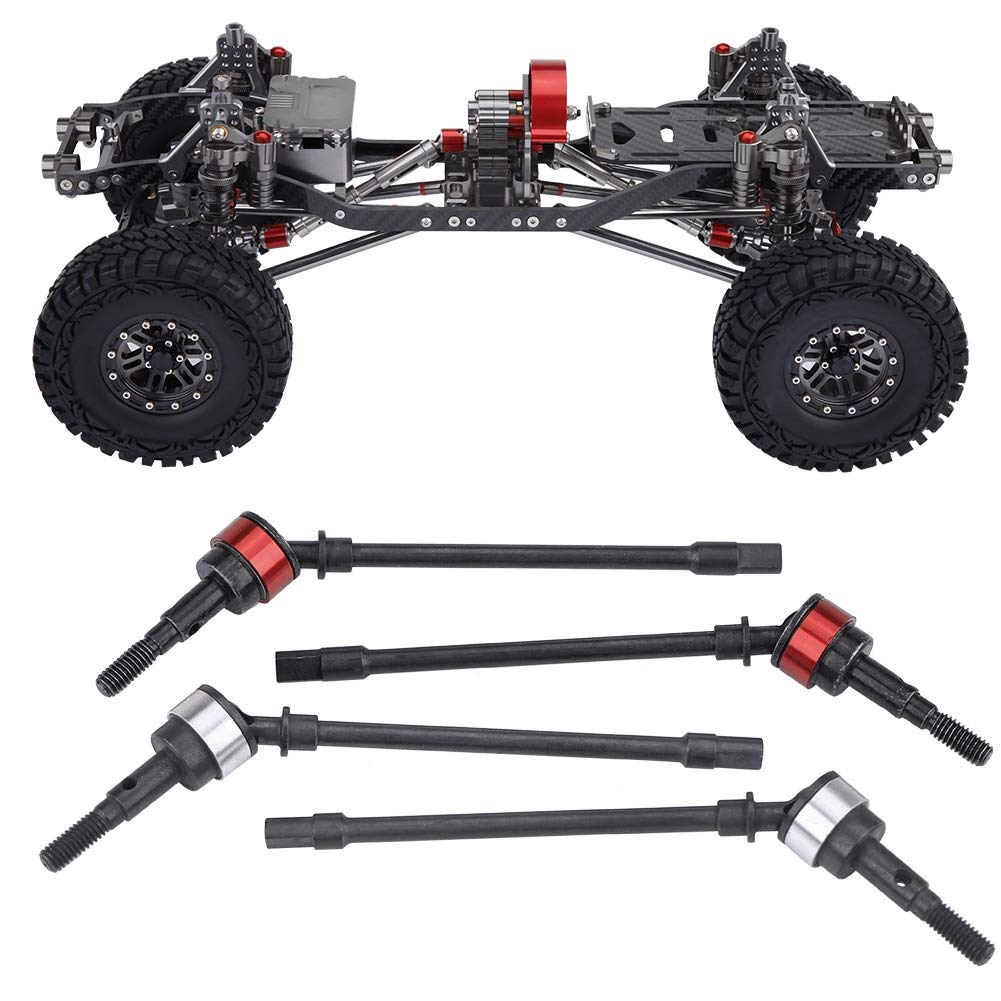 RC Car Drive Shaft, 4 Pcs Hard Steel Front Axle Drive Shaft for SCX10 Remote Control Car Model Accessory Parts
