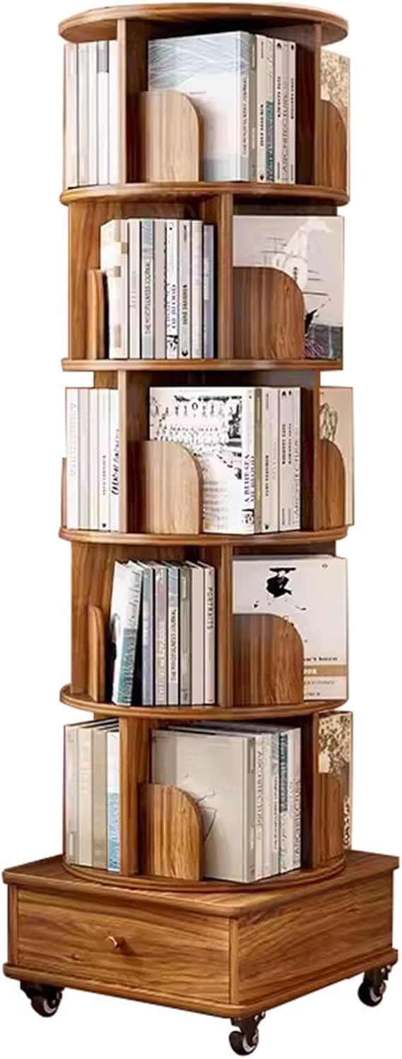 Revolving Paperback Book Racks Amazon.com: Round Rotating Bookshelf, 360° Spinning Bookshelf Tower ...