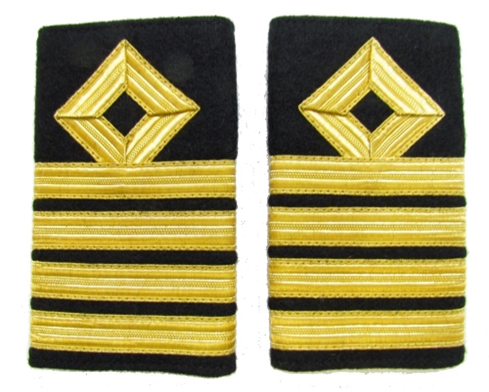 Uniform Store London Gold Epaulette Merchant Navy Chief Slip-On R928
