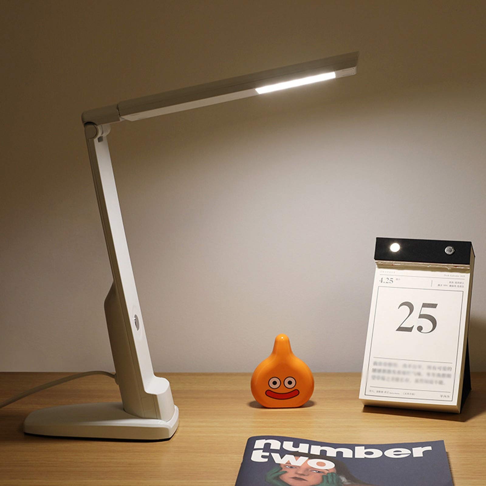 Lampe Lecture Lampe de Bureau Plug-in Lampe Touch Control Lampe de Bureau Lampe de Nuit, 27 mèches à LED, lumière de Table Pliable for dortoir de collège, Bureau, Maison Lampe Bureau