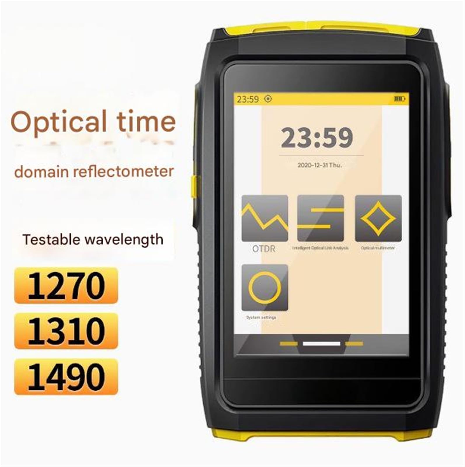 Probador de Fibra óptica Mini OTDR 1310/1490 Reflector óptico Reflectómetro Pantalla táctil OPM VFL IOLA para Pruebas de Red