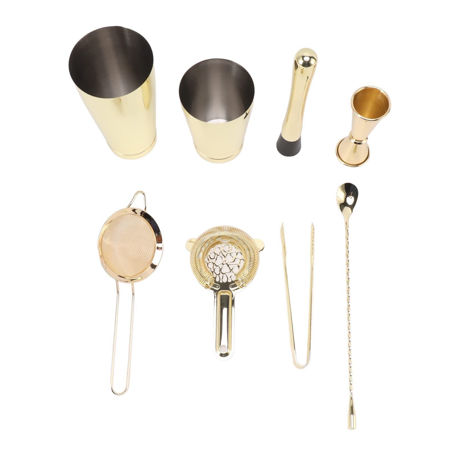 Kit de Barman Juego de Herramientas de Coctelera Boston de Acero Inoxidable, Juego de Herramientas de Barra de Preservación de Temperatura con Resistencia Al óxido y a la Corrosión, Fácil de