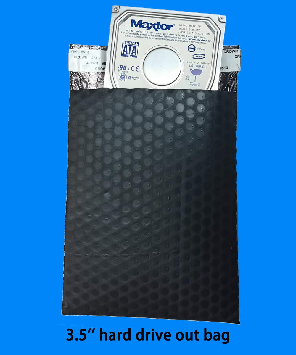 25 sacchetti antistatici a bolle da 16 x 21 cm, con schermatura statica, per hard disk SSD, HDD o componenti elettronici sensibili