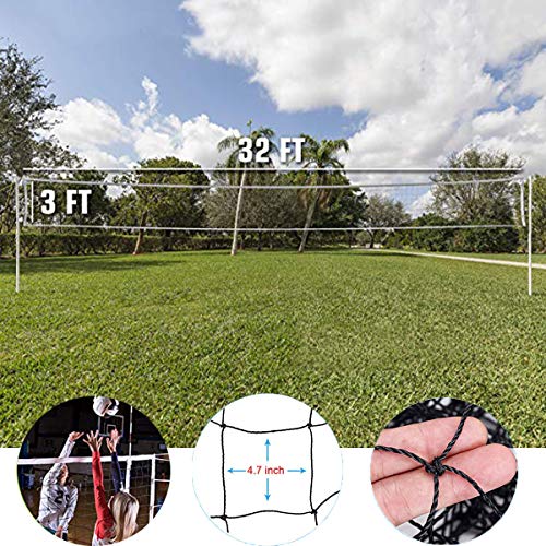Ylovan Volleyball Net For Pool Beach Park Backyard Outdoor Or Indoor Sports Portable Volleyball Replacement Net(32 Ft X 3 Ft) Poles Not Included #TOP2