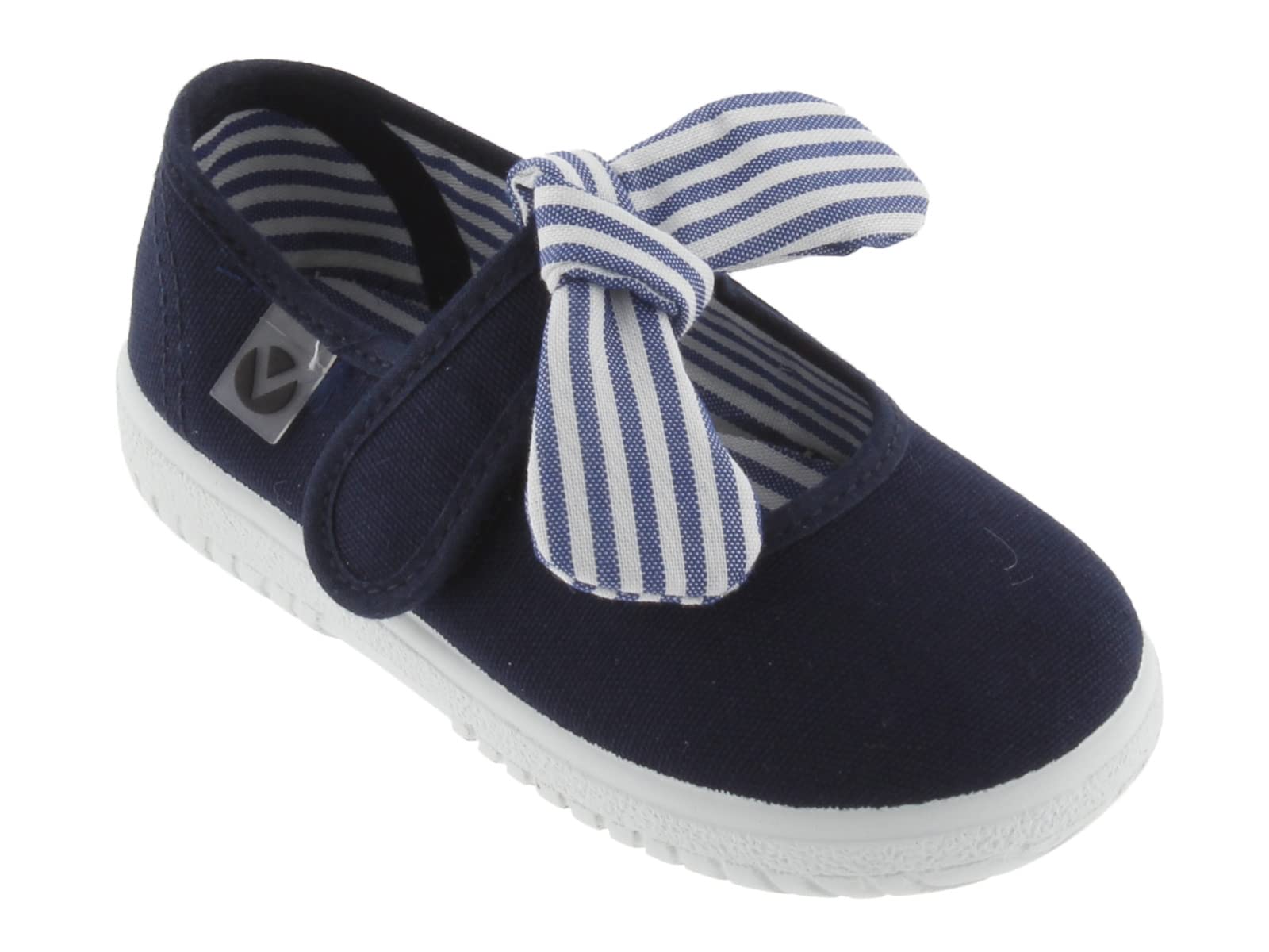 Victoria Ballerines Unisexe Ojalá Toile & Bande Auto-Agrippante & N UD Rayé 105110 pour Enfants