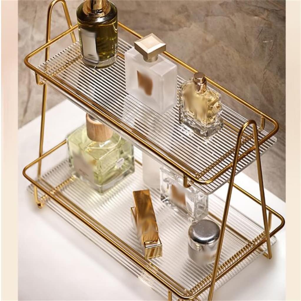 Acrylic Desktop Dressing Table Rack Costic Storage Box Mask Lipstick Box Storage Basket (Color : E, Size : Multi-layer) (D Multi) image 5