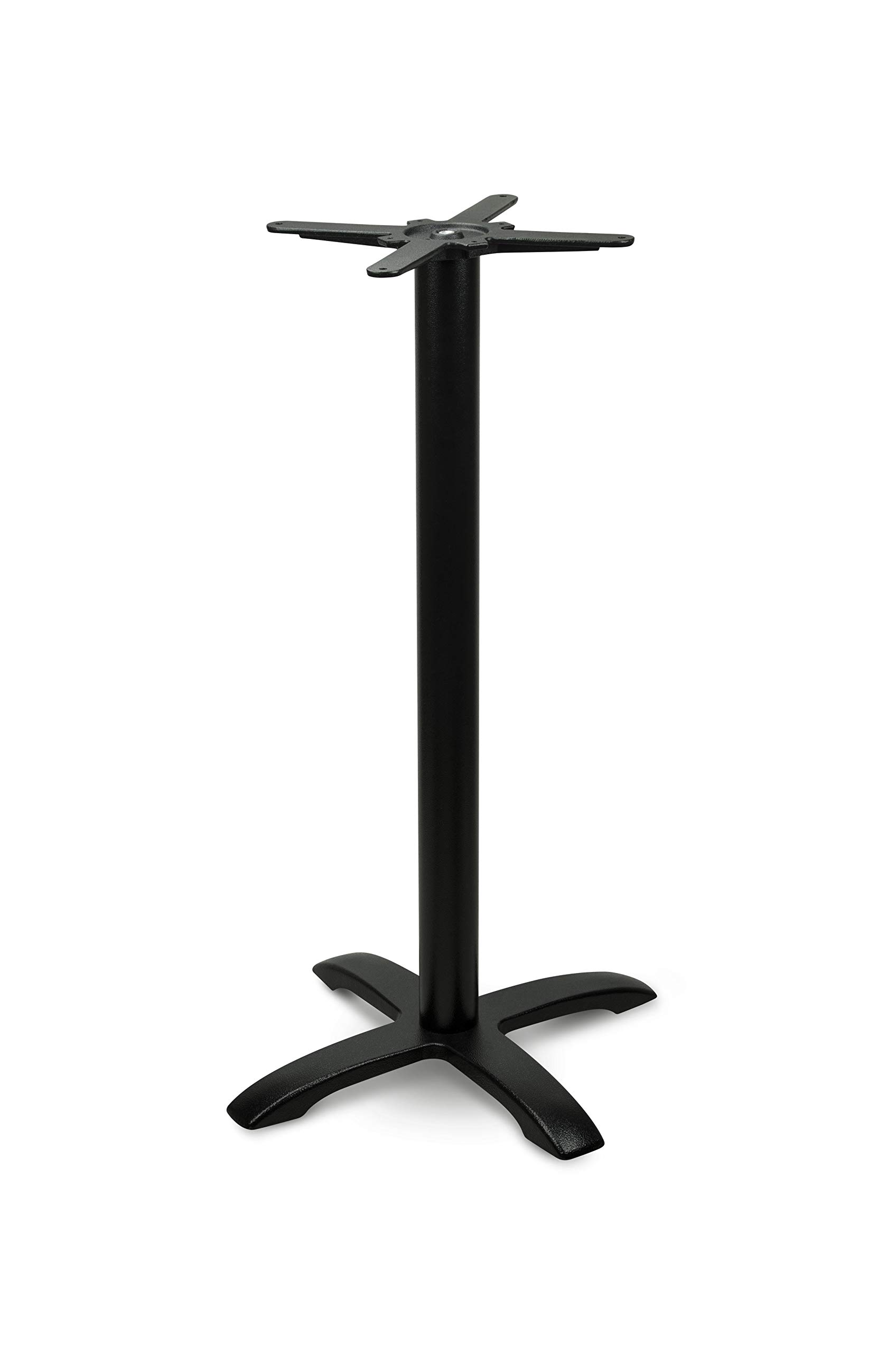 Stehtischgestell Tischbein Schwarz | Premium | PJ7652/110 | Metall | Stehtisch | H 108 cm | 14 kg | Standfuß 46x46 cm | max. Tischplattengröße 70x70 / Ø 80 cm