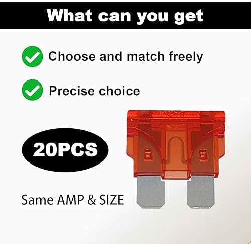 Miniatura 10 de 20 fusibles estándar para automóvil de 35 A, fusibles automotrices de 35 amperios (ATOAPRATS), fusible de hoja de 32 V (1224 V), fusibles