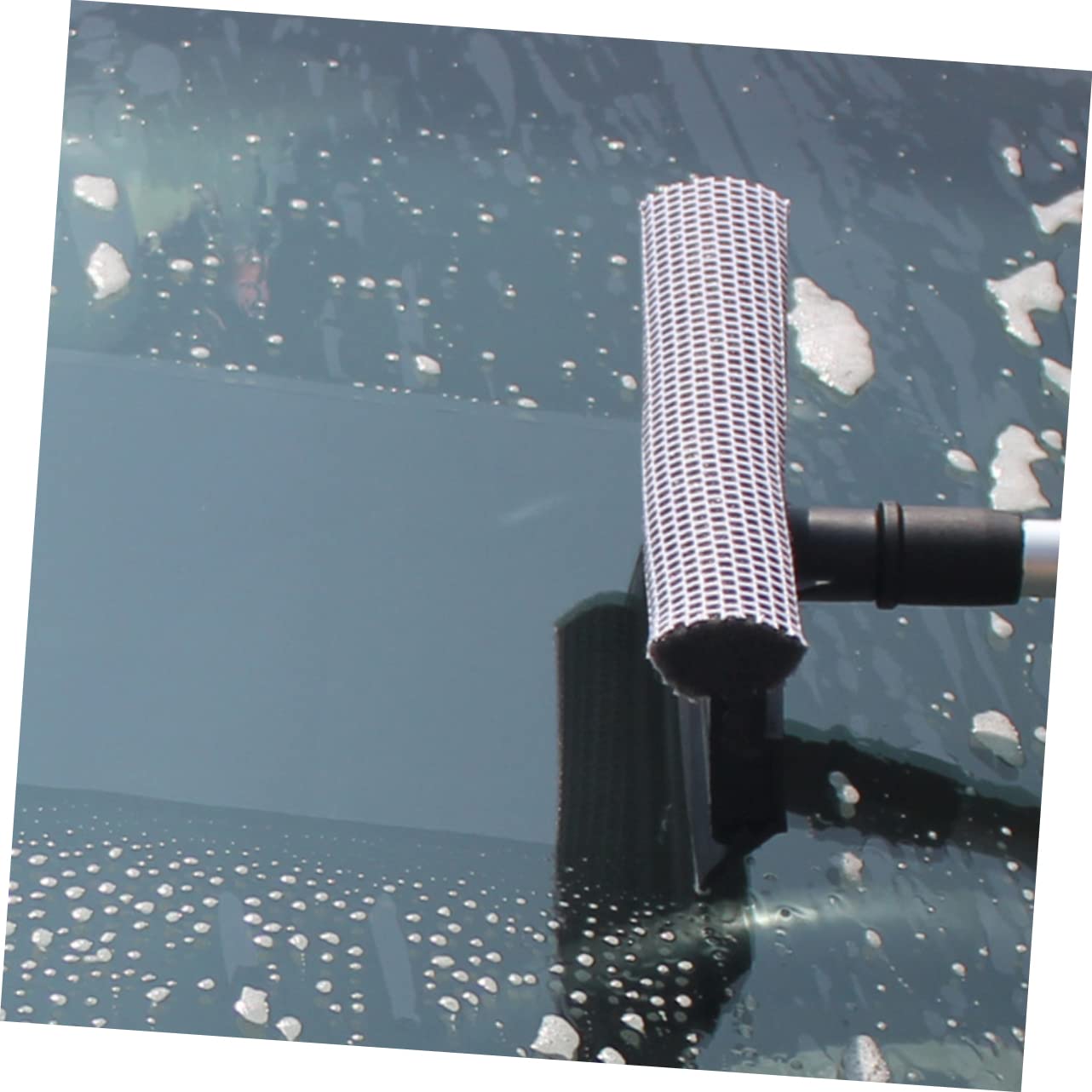 FRCOLOR 1Pc Dual Side Glass Wiper with Detachable Handle for Efficient Window Cleaning Shaped Wiper Tool for Home Car and Bathroom Use Easy Operation