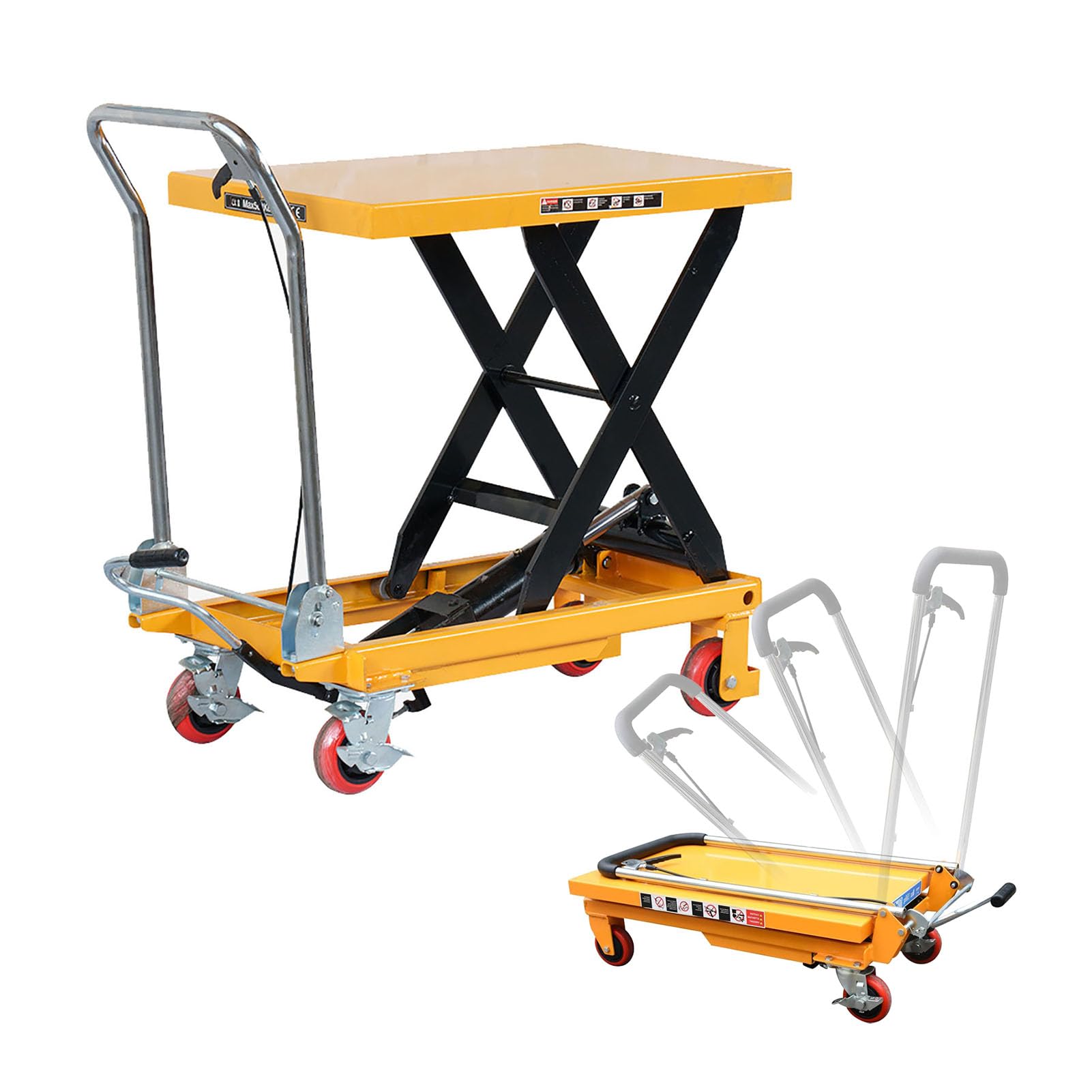 Chariot élévateur à Ciseaux, Table élévatrice, Chariot de Levage, avec Roues pour Une Mobilité Facile, pour Supermarché D'entrepôt D'usine,200kg