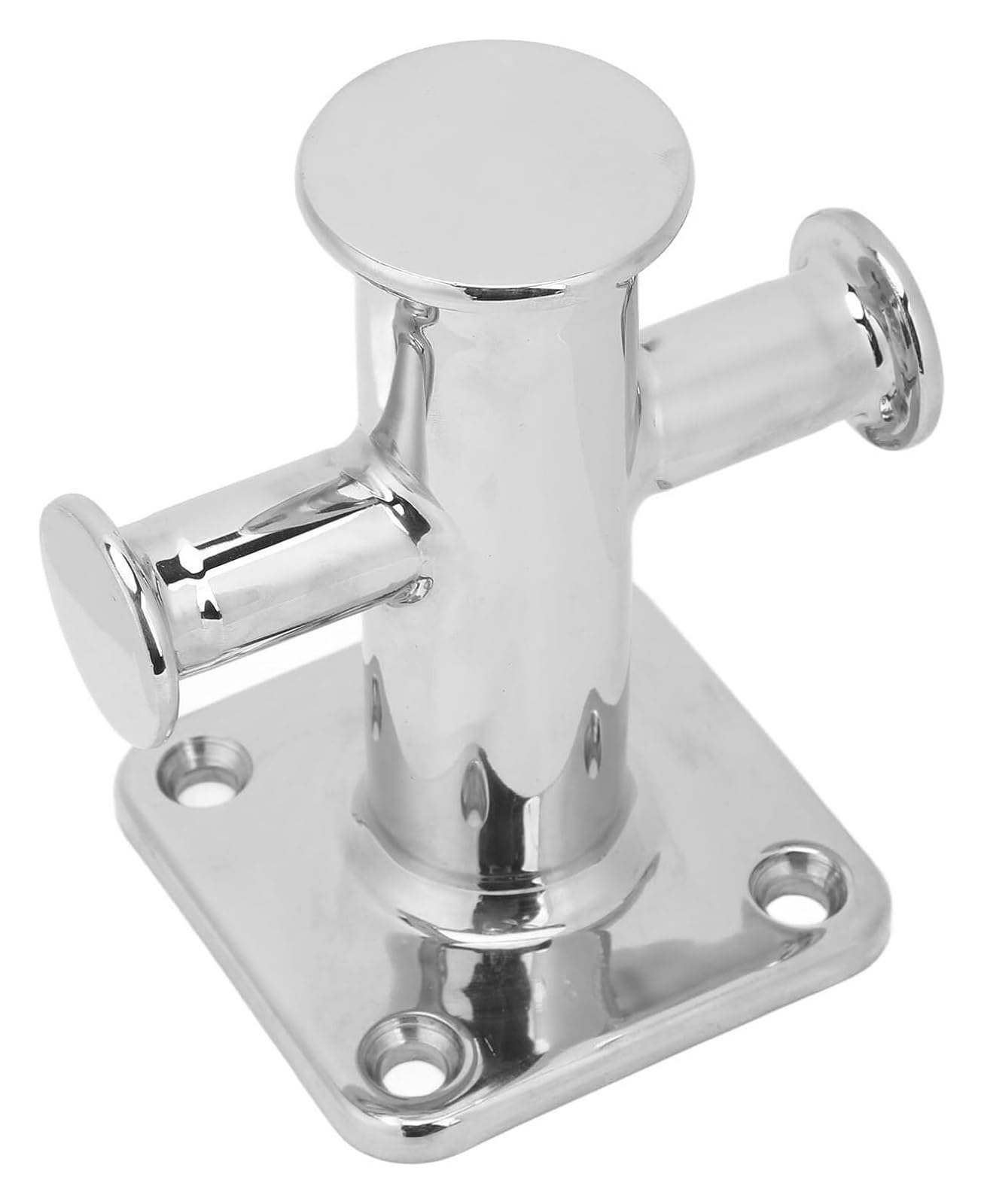 Knaga cumownicza do łodzi, słupek z główką krzyżową, pojedynczą 100 mm, stal nierdzewna 316, 4-otworowa knaga jachtu