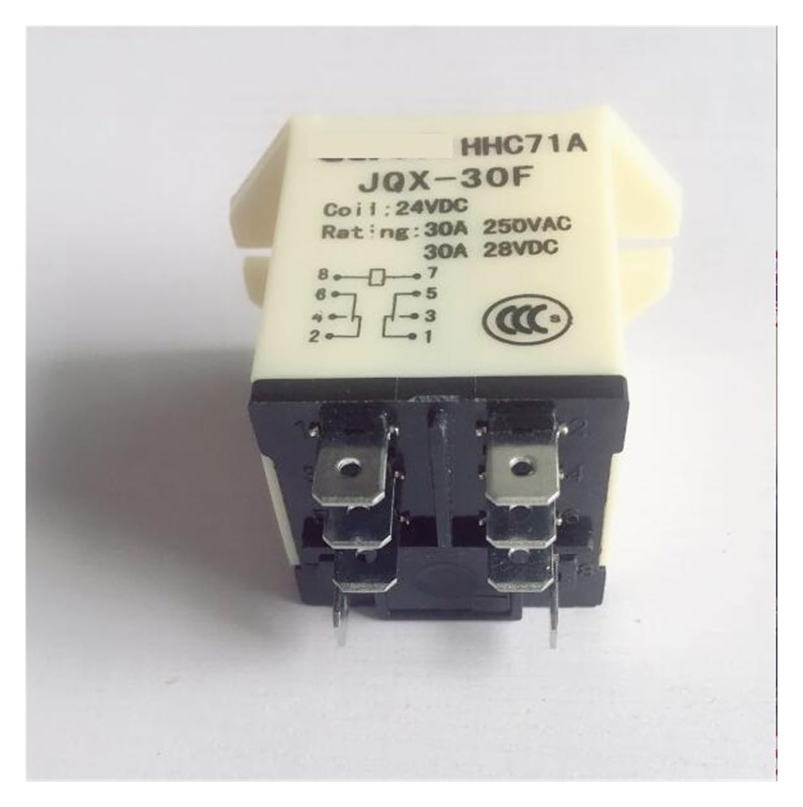 Power relay JQX-30F résistant aux surcharges électriques 30A avec commande DC 24V