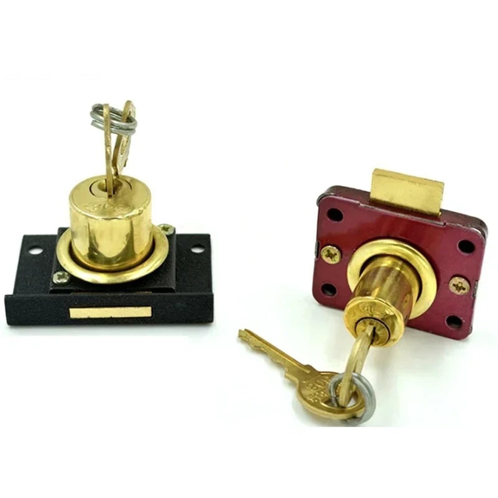 Zamek do szuflady, 22 mm, 16 mm, do domu, szafy, na biurko, do szkoły, szuflady, biura, szafy, szafy na ubrania, drzwi, mebli, hadrware MX08, 1 sztuka (22 mm, złote różnice kluczy)