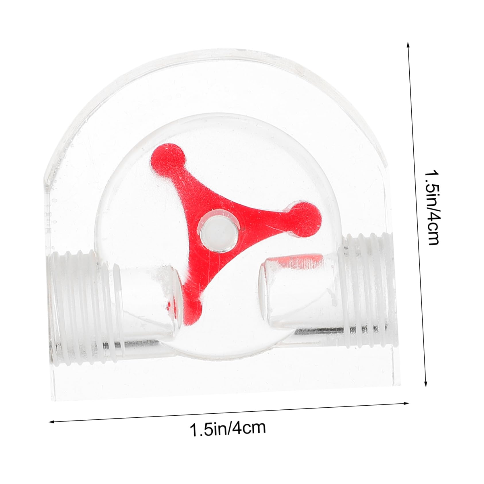 ARTIBETTER 2 Ways Flow Meter Flow Meter Indicator Red Acrylic Flow Indicator Water Cooling System Flow Indicator