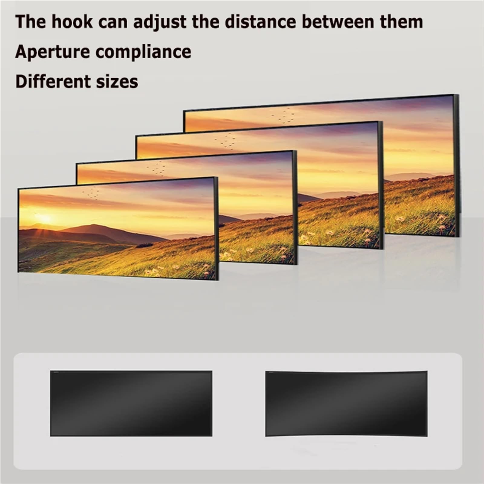 Uchwyt ścienny do telewizora do większości 35.6-106.7 cm LED, LCD i plazmowych płaskich/zakrzywionych telewizorów Max VESA 200X200 uniwersalny uchwyt TV