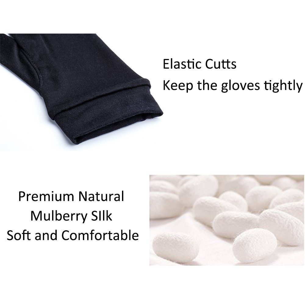 FMS Gants en Soie Doublure Thermique sous-Gants pour Cyclistes, Skieurs, Marcheurs, PÊcheurs, Jardiniers et Autres Activités en Plein Air