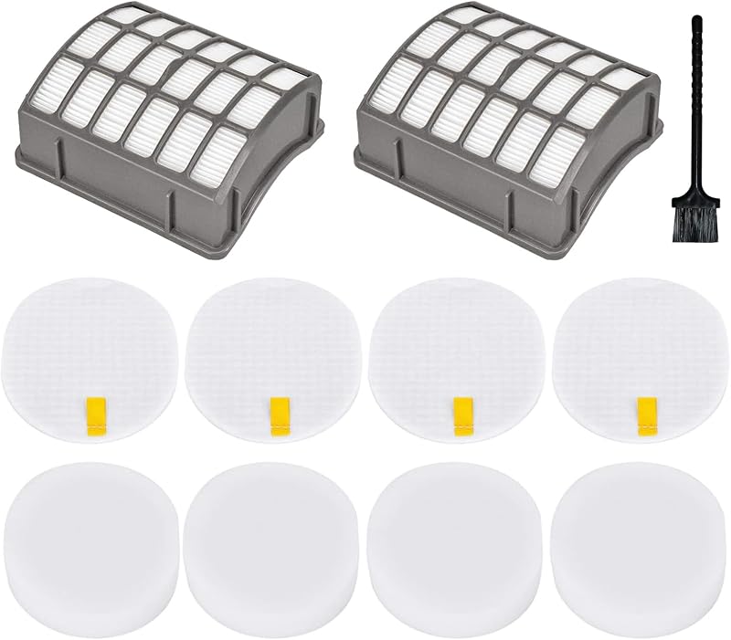 Filter Replacement Parts for Shark Navigator Professional NV60 NV70 NV71 NV80 NVC80C NV90 NV95 NV130 NV141 UV420,Rotator Professional XL Capacity NV90, 2 HEPA+4 Foam&Felt Filters