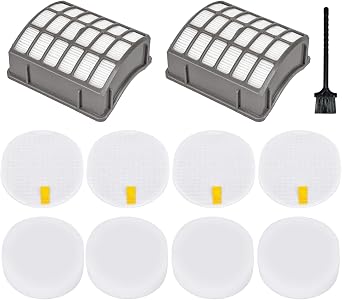 Filter Replacement Parts for Shark Navigator Professional NV60 NV70 NV71 NV80 NVC80C NV90 NV95 NV130 NV141 UV420,Rotator Professional XL Capacity NV90, 2 HEPA+4 Foam&Felt Filters
