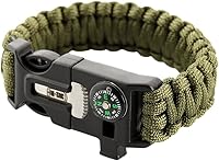 Vista 10 de M-Tac Pulsera de supervivencia con cuerda paracaídas - Cuerda de 12 pies (144 pulgadas) - Cuerda táctica de emergencia con brújula y silbato