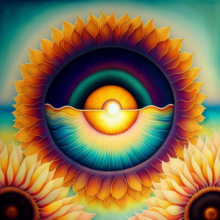 Here Comes the Sun et de l'optimisme au quotidien avec ce grand tableau sur toile