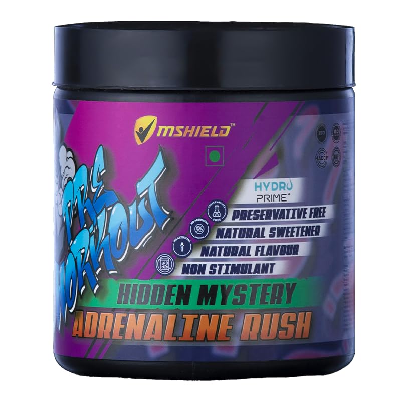 MSHIELD Pre-Workout for Beginners For Men & Women 350 Gram 29 Servings For Muscles Building | Strength | Energy | Pumps | (No Caffeine) (B0C82YSN3C) Amazon Price History, Amazon Price Tracker