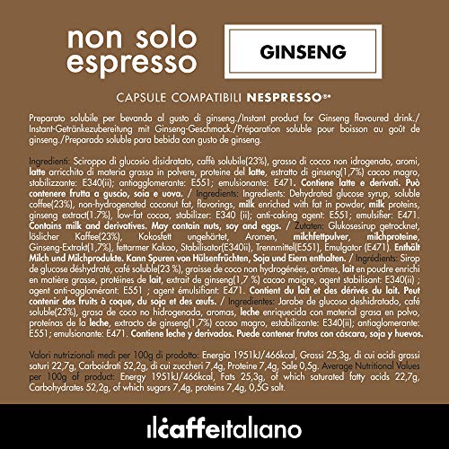FRHOME - 80 Cápsulas compatibles Nespresso - Ginseng - Il Caffè italiano - Imagen 3