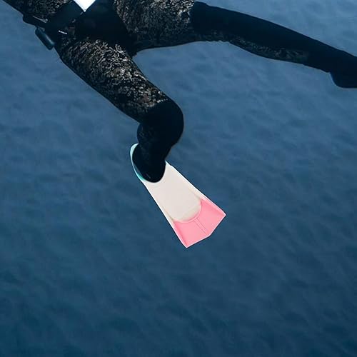 Miniatura 6 de Silicone Short Diving Fins Lightweight Flexible Swim Flippers for Adults Comfortable Pool Flippers in Yellow Blue White for Snorkeling Scuba Training