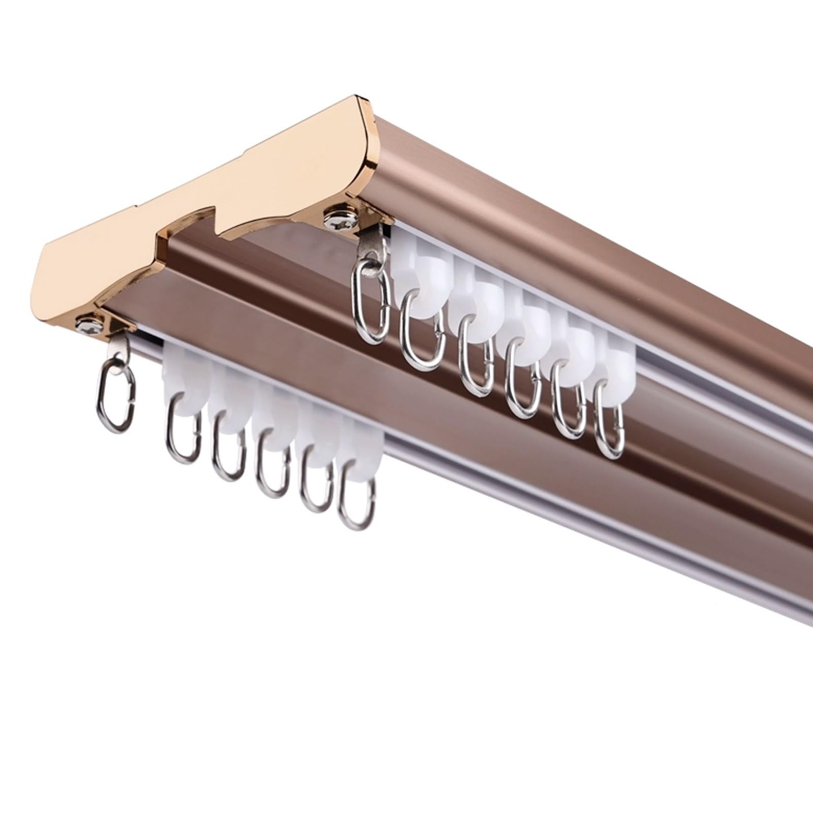 Aluminiowa szyna 2 do przesuwania, nierdzewny i łatwy w montażu, zestaw z akcesoriami (330 cm)