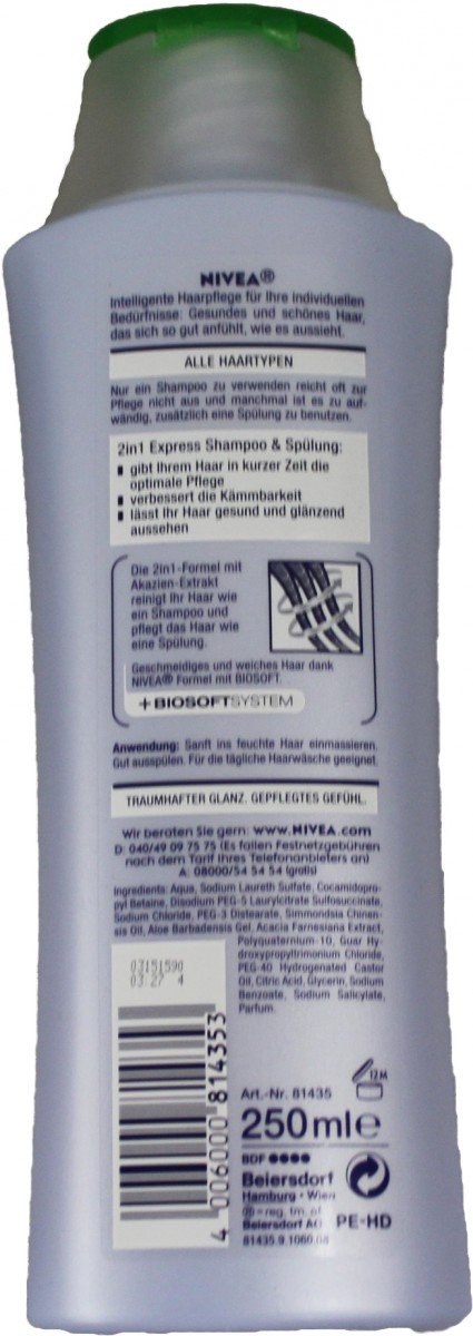 Nivea, Nivea 2-In-1 Shampoo, 8.45 Fl Oz