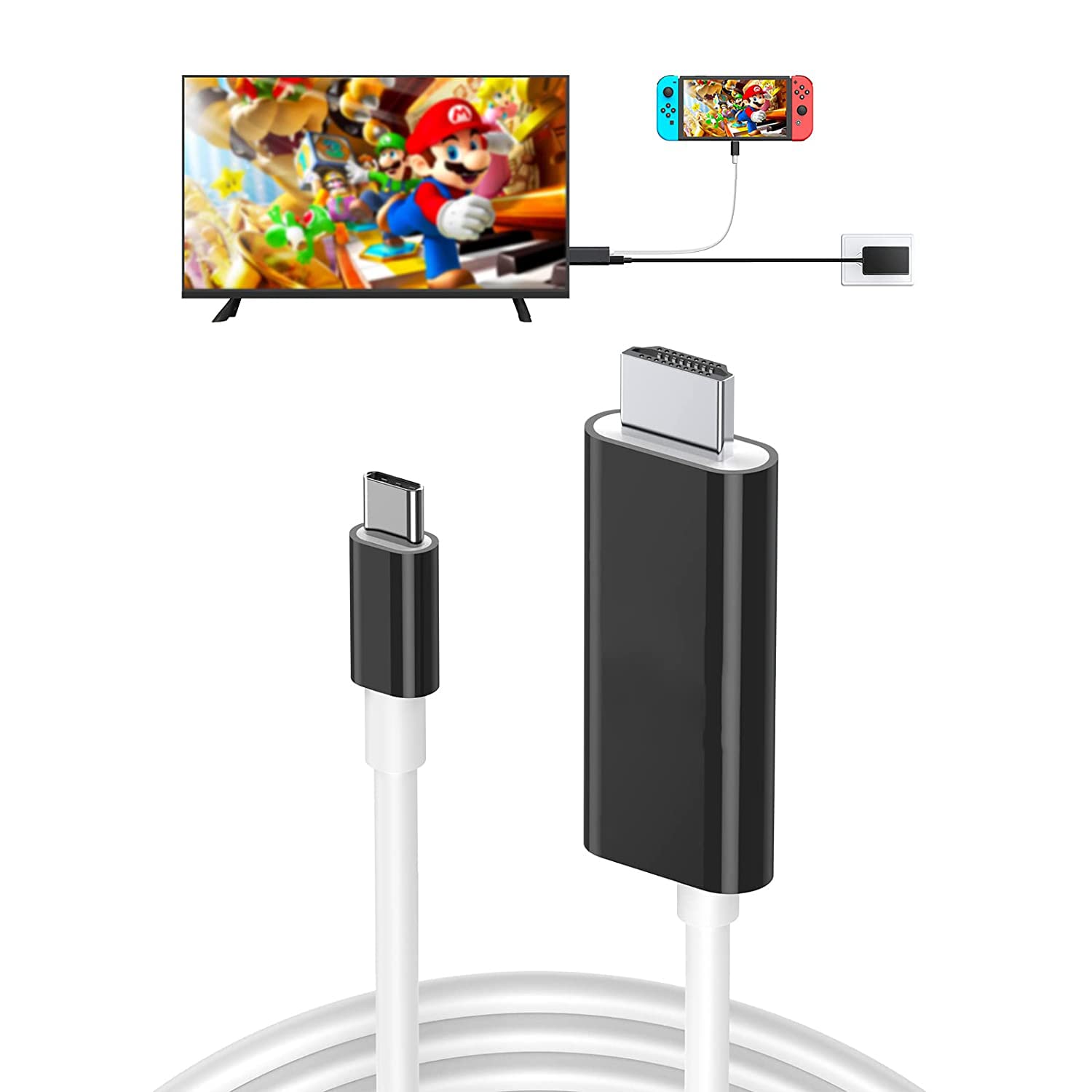 Buy Portable Switch Dock USB Type C to HDMI Conversion Cable for TV Docking Mode on Switch
