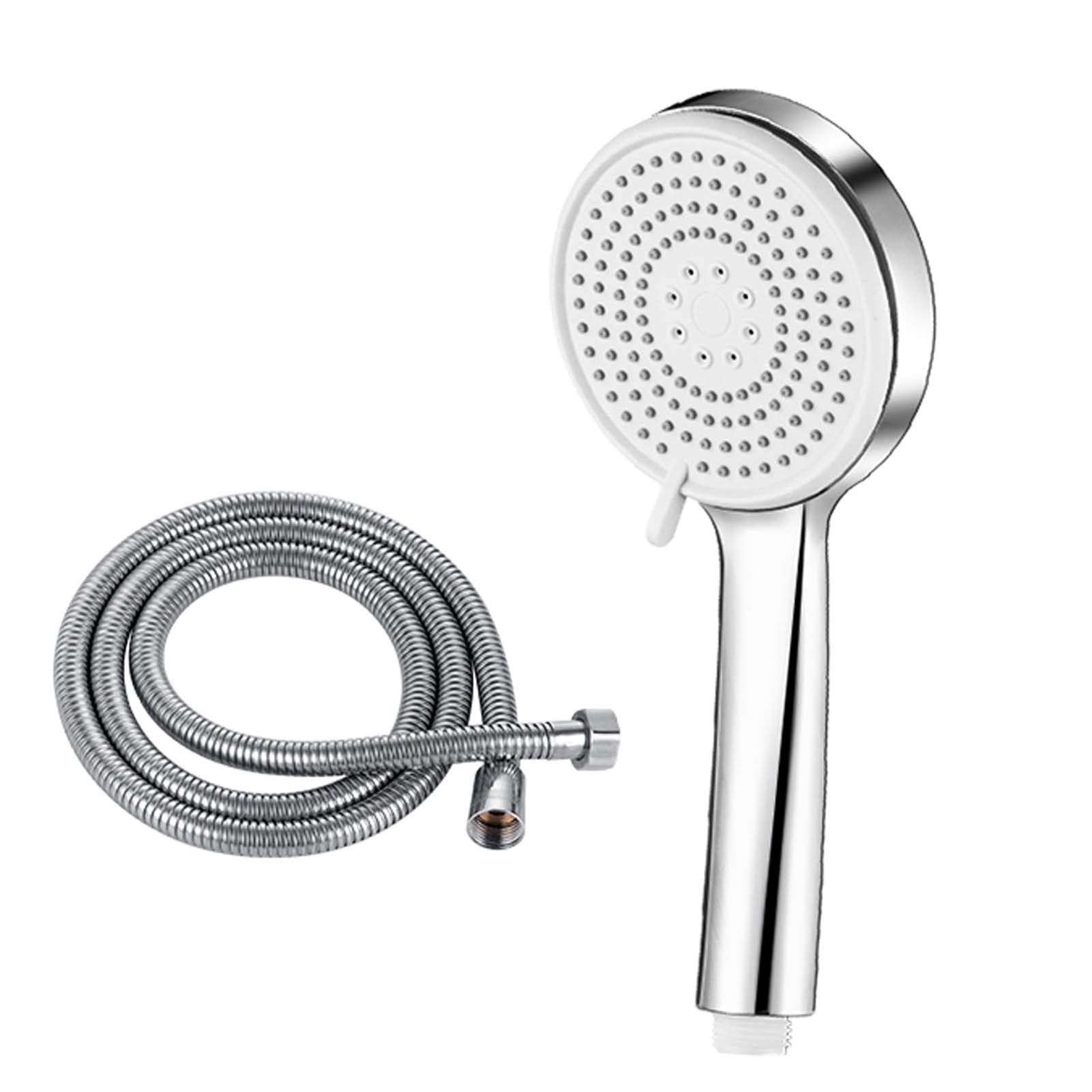 Ręczna głowica prysznicowa ze stali nierdzewnej z wężem, oszczędzająca wodę, 3-funkcyjny spray, idealna do prysznica i wanny, elegancki design do nowoczesnych łazienek