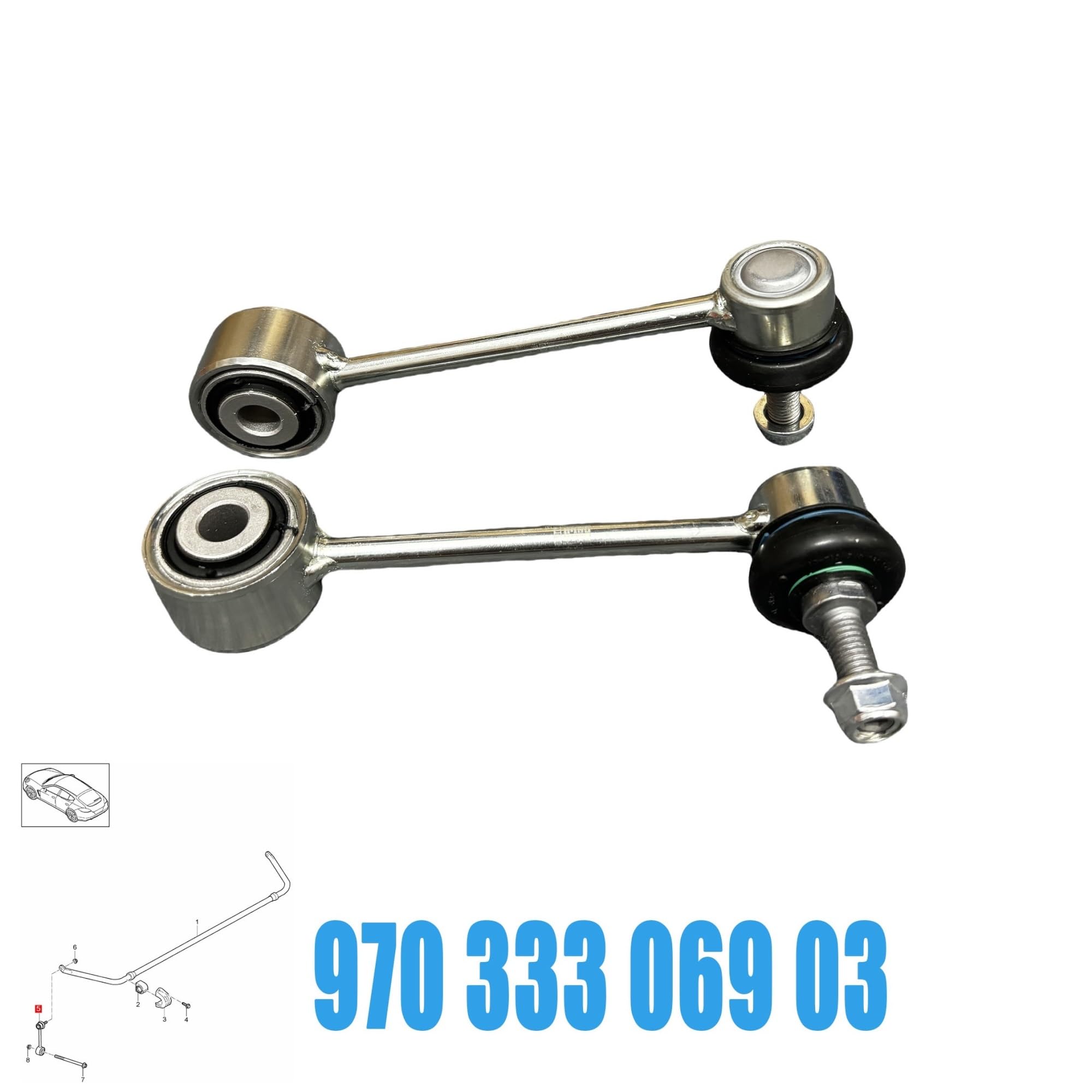 zestaw stabilizatora Zestaw łączników stabilizatora tylnego zawieszenia samochodu 97033306903 97033306905 pasujący do Porsche Panamera 970 2010-2016. Stabilizatory Poprzeczne(2pcs)