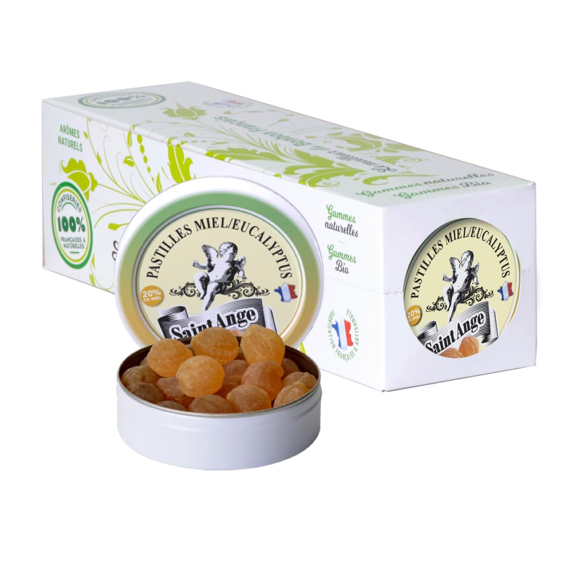 Sant'Angelo Lozenges | Traditional Sweets 100% French (Honey Eucalyptus)