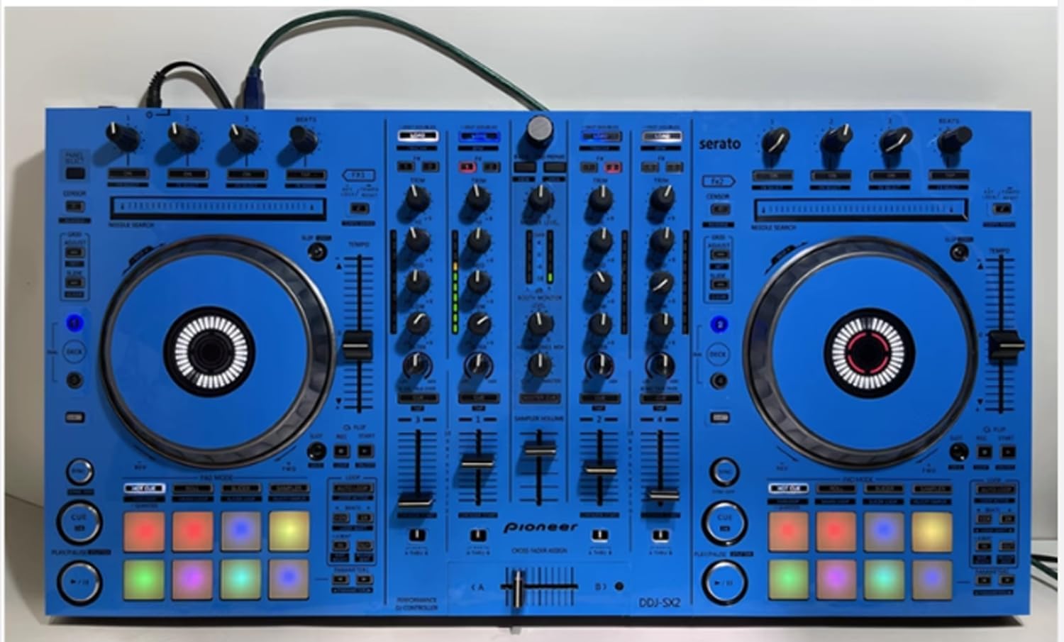 Protective Cover Skin for Pioneer DJ DDJ-SX2,Protective Film Sticker (Blue)