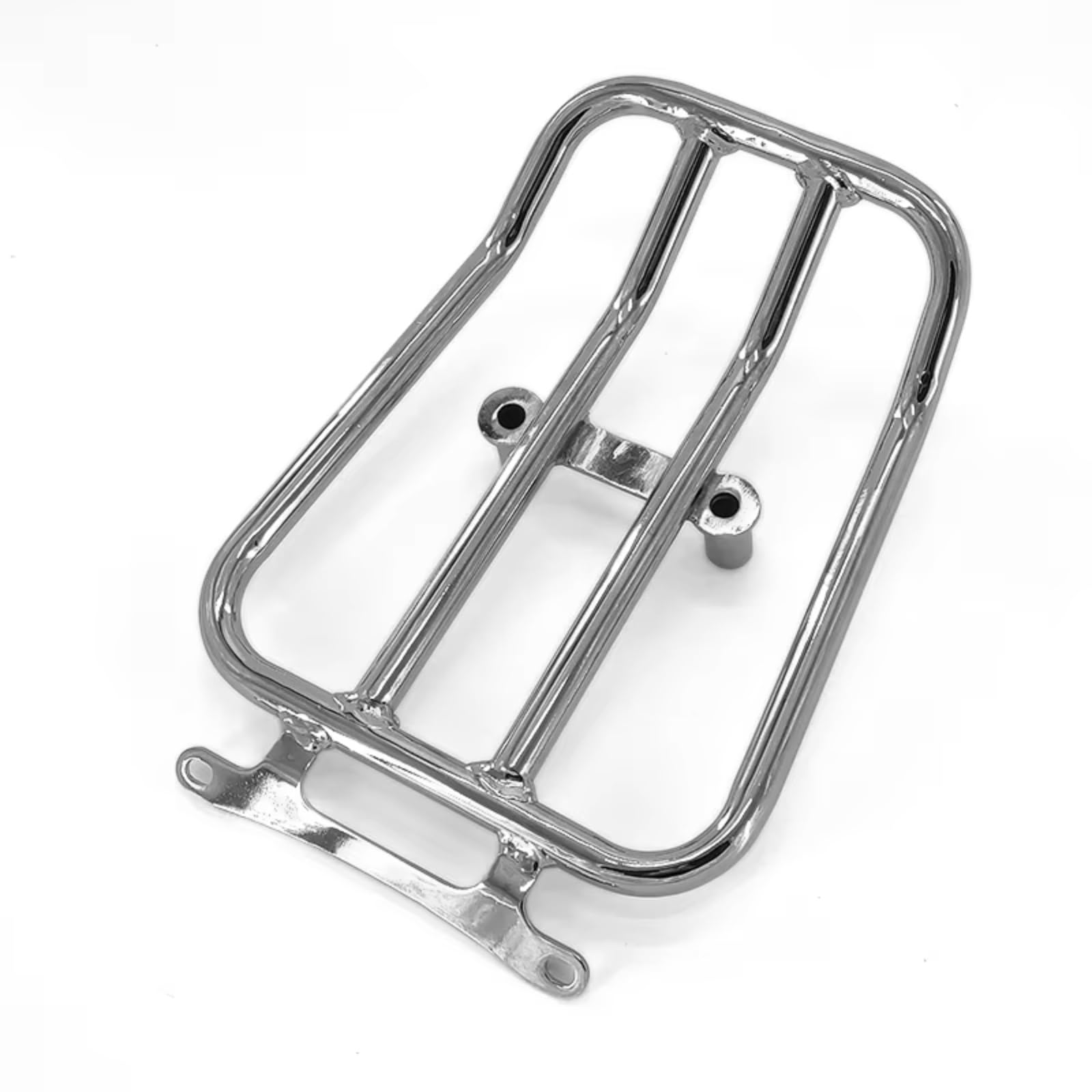 Motorrad-Heckträger Kompatibel Mit Lambretta G350 G 350 Alle Baujahre Motorradzubehör Gepäckträgerhalterung Für Den Hinteren Gepäckträger(Chrome)