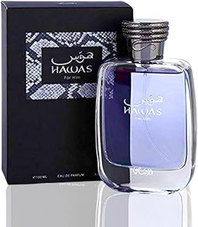 Hawas para homens EDP - Eau De Parfum 100ML (3,4 onças) | Duradoura Pour Homme spray | aroma aquático projetado para força masculina encarnar e vigor | Garrafa Assinatura | por Rasasi