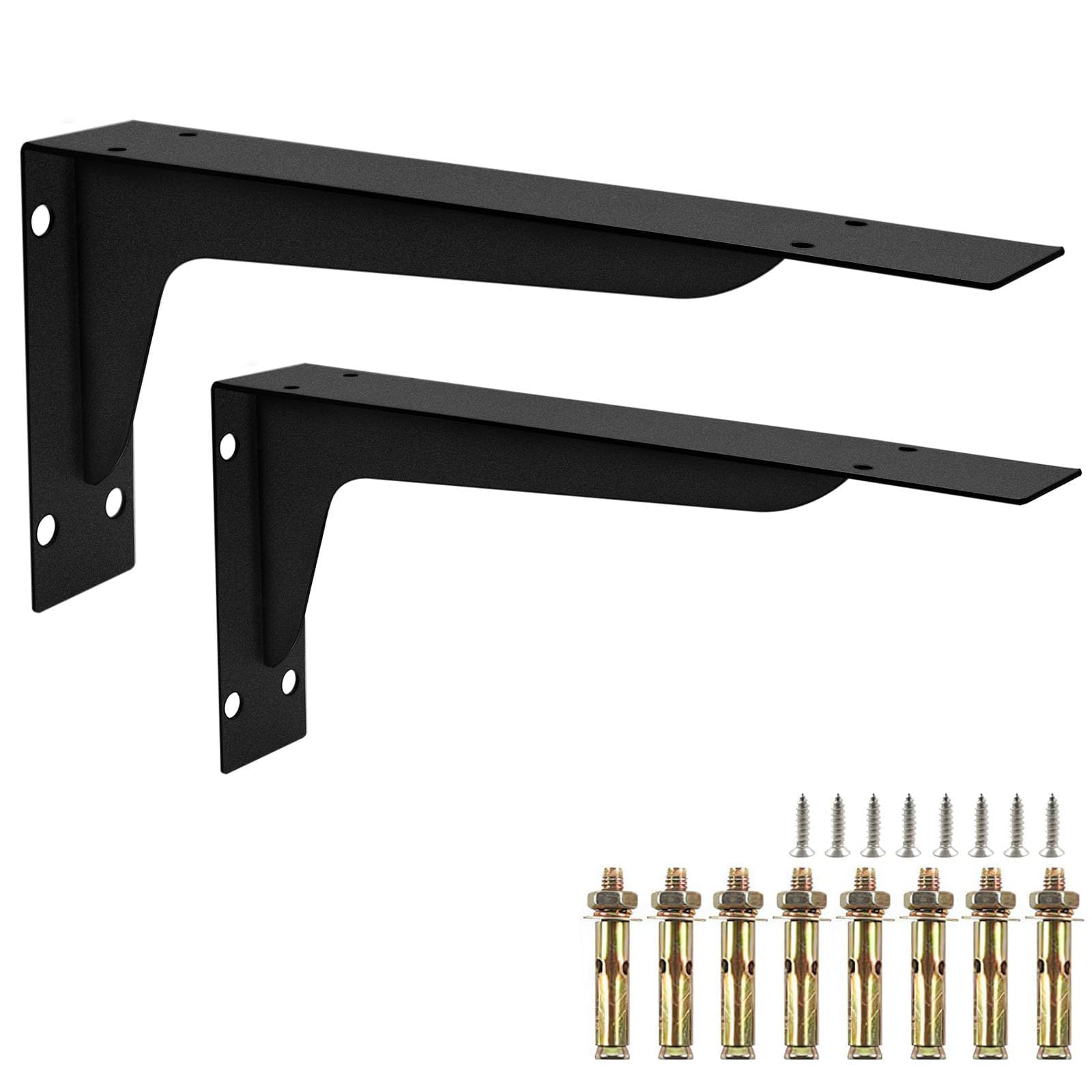 Supports d'étagère robustes pour fixer vos planches en bois de buanderie et cuisine
