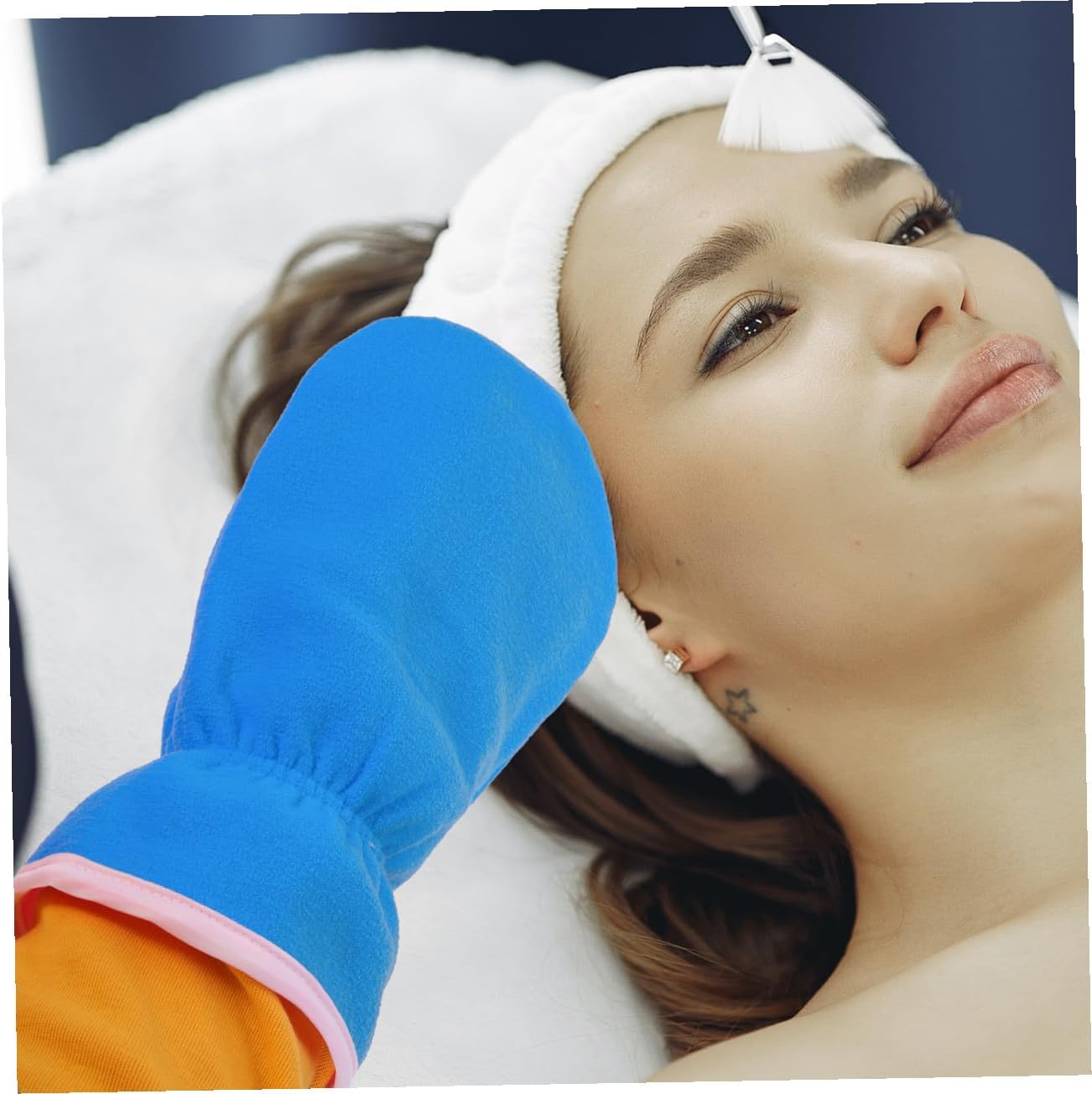 Beavorty 3 Pairs Hand Caring Gloves Paraffin Wax Spa Mitts for Dry Hands Moisturizing Heat Retention Gloves