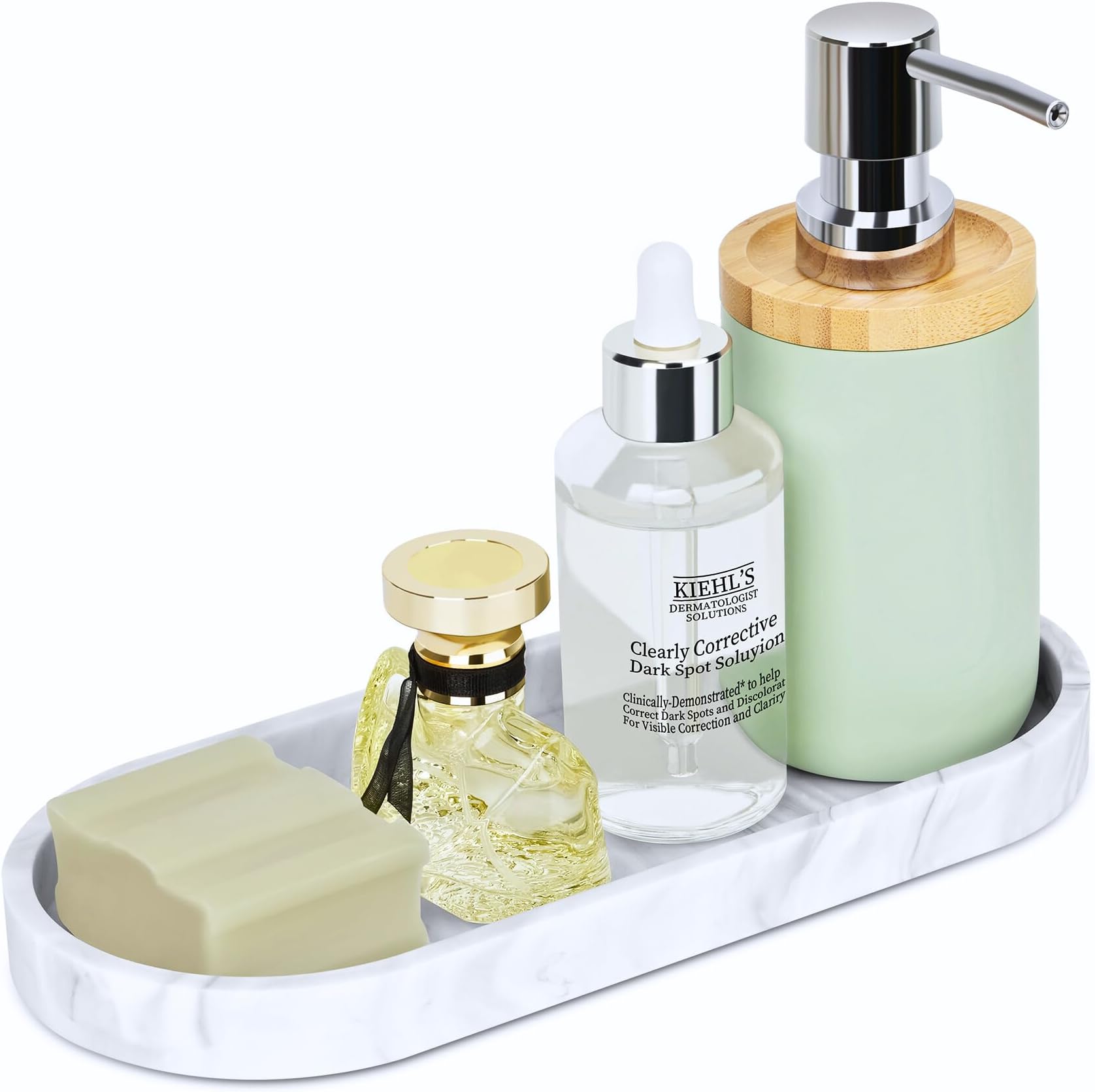 Amazon.com: Akinko. Oval Silicone 9.8'' Bathroom Vanity Tray - Kitchen ...
