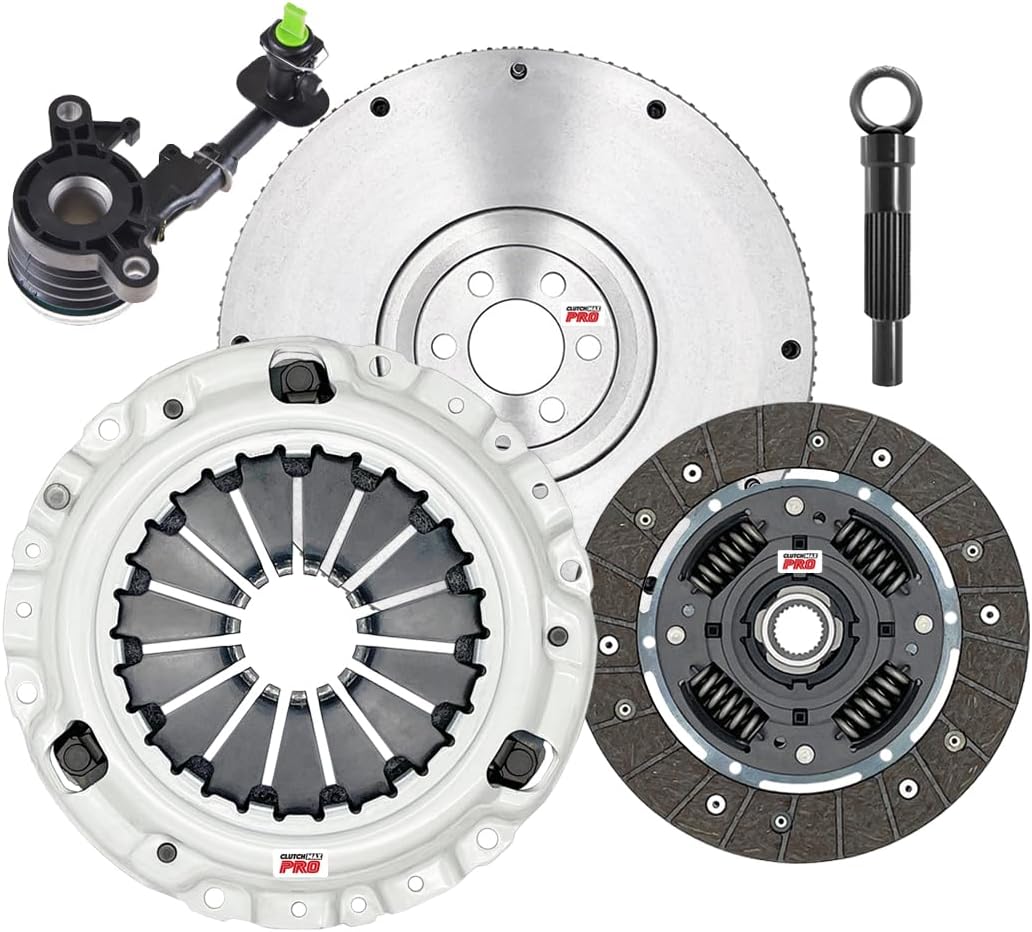 ClutchMaxPRO Heavy Duty OEM Clutch Kit & Flywheel with Slave Cylinder Compatible with 2012-2021 March 2009-2021 Versa 1.6L 2014-2019 Versa Note 1.6 V4 HR16DE (CP06089HDWS-FW167309-CK)
