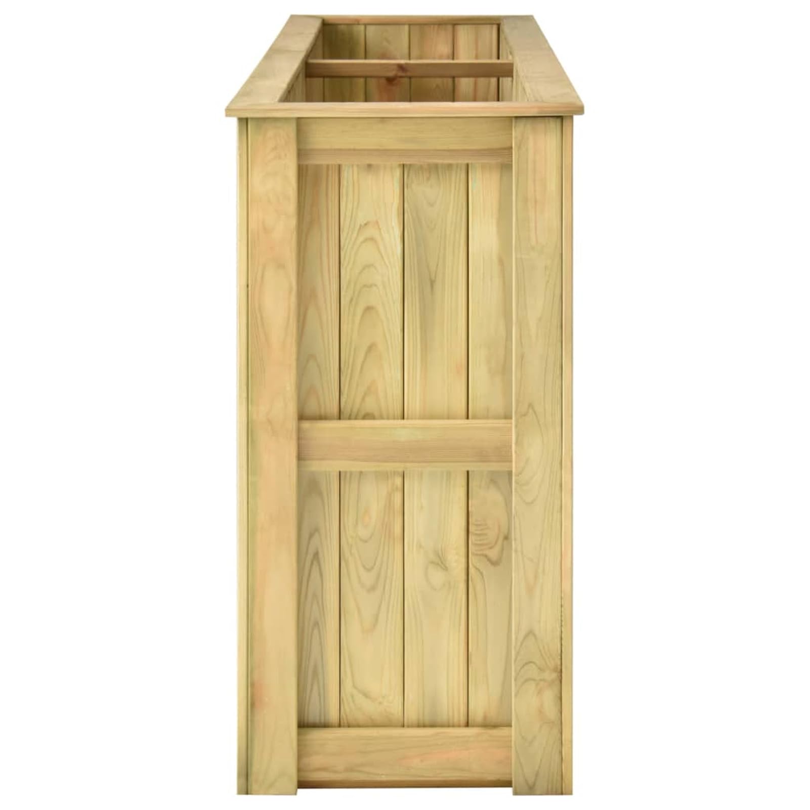 Arriate, Mesa De Cultivo, Huerto Domestico, Cultivo De Plantas Aromaticas, Arriate De Jardín, de Madera de Pino impregnada 196x50x100 cm