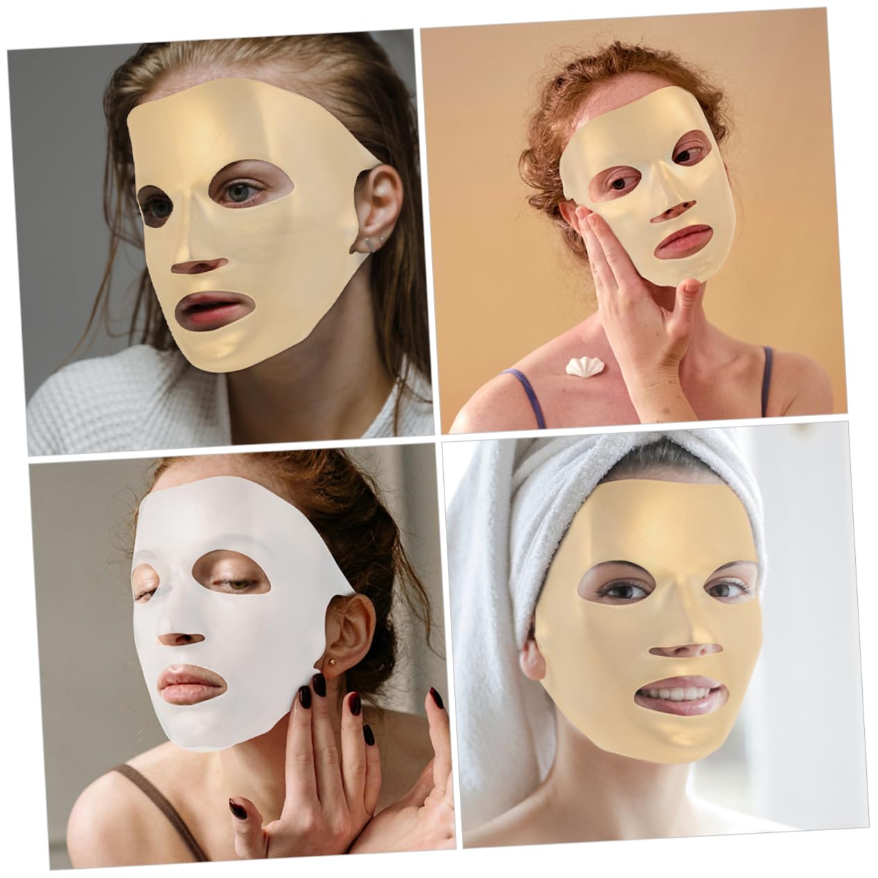 Housoutil 24 Stk Feste Abdeckung Der Gesichtsmaske Wiederverwendbare -maskenhülle -gesichtsmaske Gesichtsmaskenabdeckung Feuchtigkeitsmaske Kieselgel 3d Kosmetik